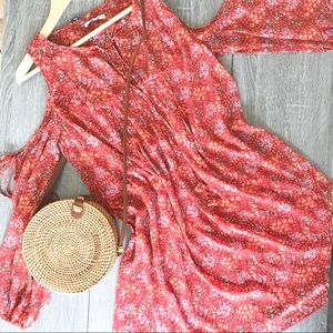 🆕 Rebecca Minkoff Boho Floral Cold Shoulder Dress